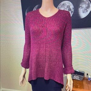 Women's Knit Sweater - Berry